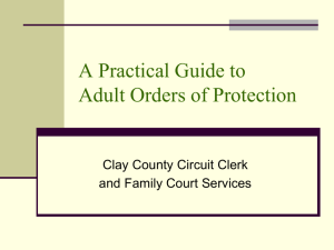 A Practical Guide to Orders of Protection