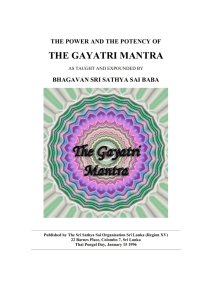 the gayatri mantra - Adeline Yoga Studio
