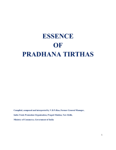 essence of pradhana tirthas - Sri Kanchi Kamakoti Peetham