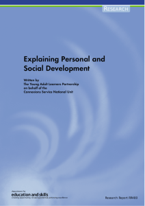 Explaining Personal and Social Development