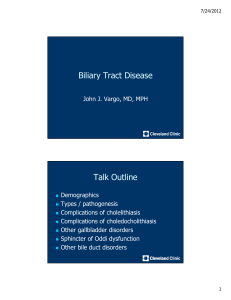 Biliary Tract Disease - Cleveland Clinic