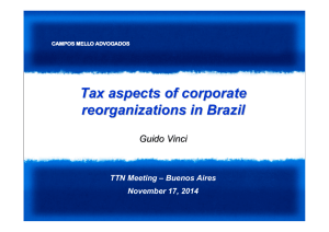 Tax aspects of corporate reorganizations in Brazil - ttn