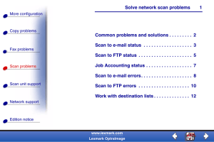 Solve network scan problems 1 Common problems and