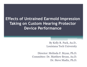 Effects of Untrained Earmold Impression Taking on Custom Hearing