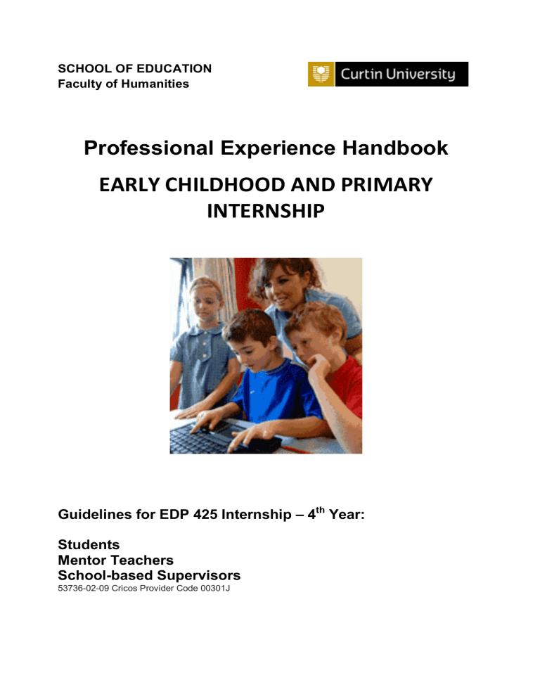 early childhood and primary internship