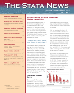 Oxford Internet Institute showcases Stata's capabilities “Speed is a