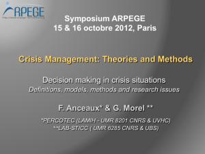 Crisis Management: Theories and Methods
