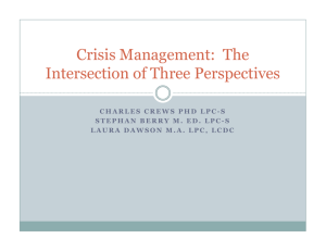 Crisis Management: The Intersection of Three Perspectives