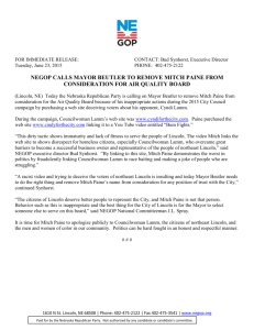 negop calls mayor beutler to remove mitch paine from consideration
