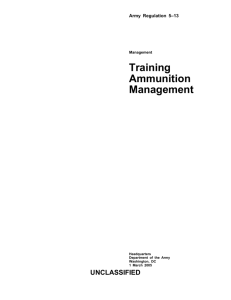 Management Training Ammunition Management