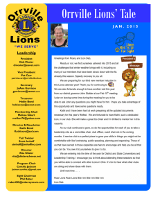 Orrville Lions' Tale - Orrville Lions Club