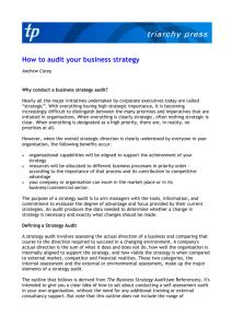 How to audit your business strategy