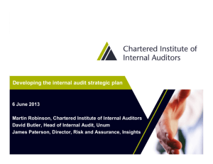 Developing the internal audit strategic plan