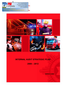 internal audit strategic plan 2009 – 2012