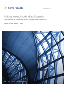 Making Internal Audit More Strategic