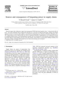 Sources and consequences of bargaining power in supply chains