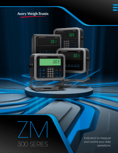 ZM300 Series Indicator Literature - Avery Weigh
