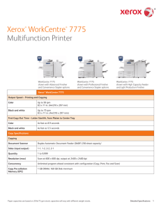 Xerox® WorkCentre® 7775 Multifunction Printer