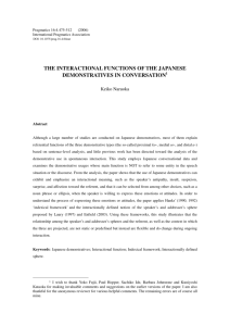 the interactional functions of the japanese