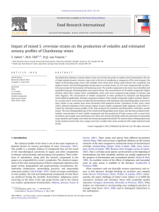 Impact of mixed S. cerevisiae strains on the production of volatiles