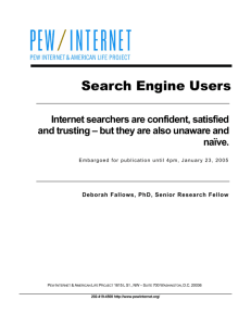 Search Engine Users - Pew Internet