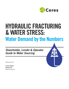 Hydraulic Fracturing & Water Stress: Water Demand by the