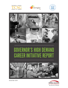 Governor's HiGH DemanD Career initiative report