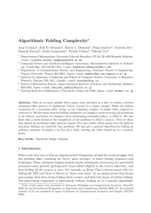 Algorithmic Folding Complexity