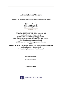 Administrators' Report