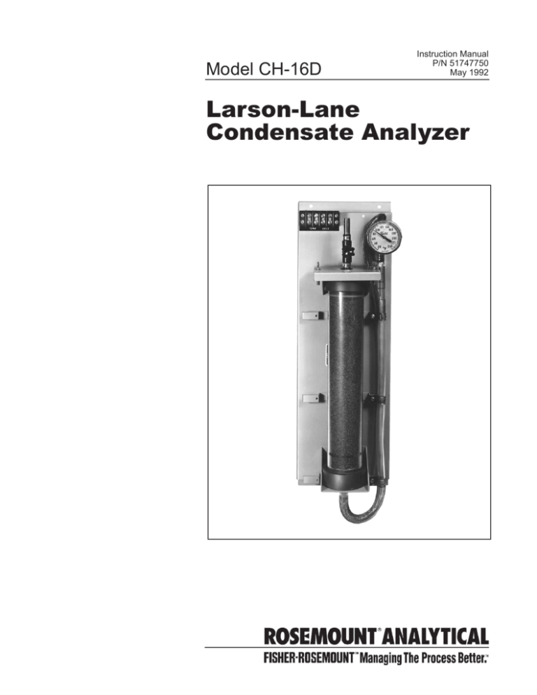 Rosemount Analytical Resin Cartridge Refill 299-747719 – For CH-16 Larson-Lane Analyzer