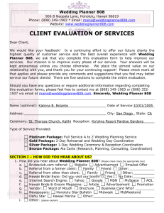 client evaluation of services