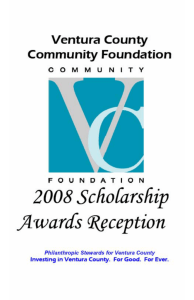 Scholarship Awards Reception Program