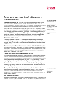 Brose generates more than 5 billion euros in business volume