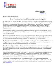 Brose Tuscaloosa, Inc. Named Outstanding Automotive Supplier