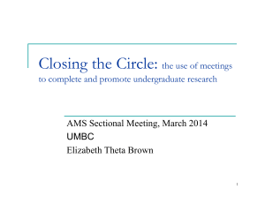 Closing the Circle: the use of meetings