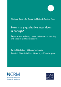 How many qualitative interviews is enough?
