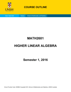 course handout  - School of Mathematics and Statistics