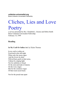 Cliches, Lies and Love Poetry