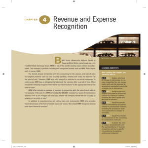 Revenue and Expense Recognition