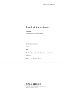 Amendment to Supplemental Trust Deed - Series 6
