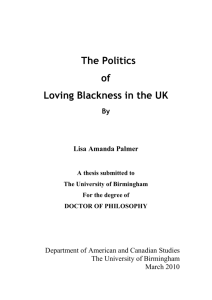 The Politics of Loving Blackness in the UK