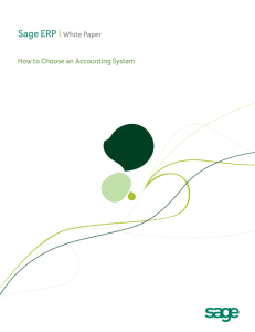 Sage ERP I White Paper How to Choose an Accounting