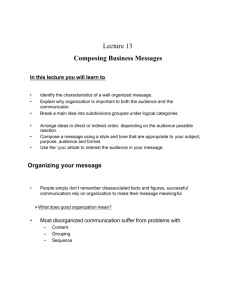 Lecture 13 Composing Business Messages