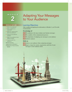 Adapting Your Messages to Your Audience