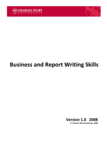 Business and Report Writing Skills