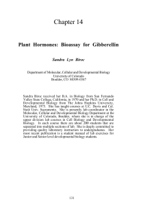 Bioassay for Gibberellin