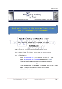 Radiation Biology and Radiation Safety - X