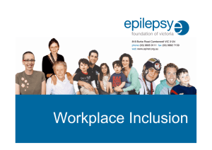 Workplace Inclusion - Epilepsy Australia