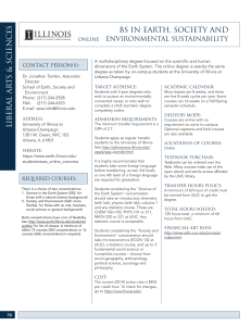 BS in Earth, Society & Environmental Sustainability