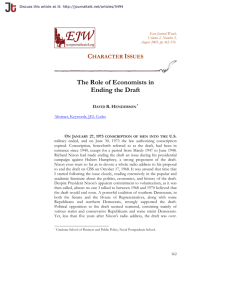 The Role of Economists in Ending the Draft